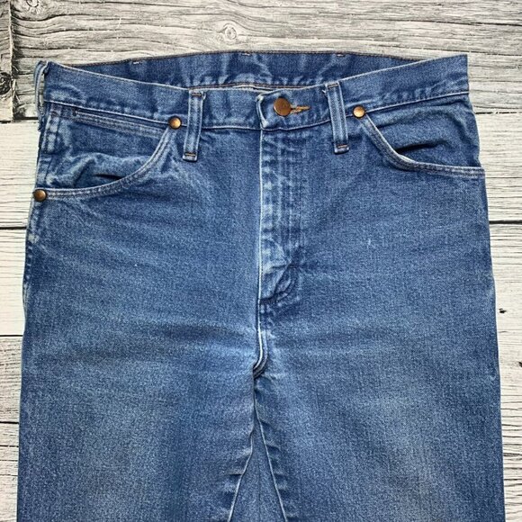 Wrangler Cowboy Cut Bootcut Blue Denim Jeans - Picture 3 of 11